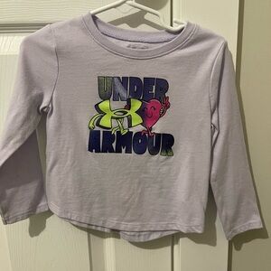 Under Armour Kids Lavender Long Sleeve Tee